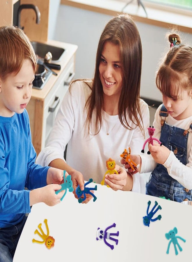 ArtCreativity Animal Bendable Figures, Set of 48, Stress Relief Bendy Toys for Kids in Panda, Tiger, Giraffe, Monkey, Elephant and Lion Designs, Bendable Toys, Zoo Animal Party Favors - Image 5