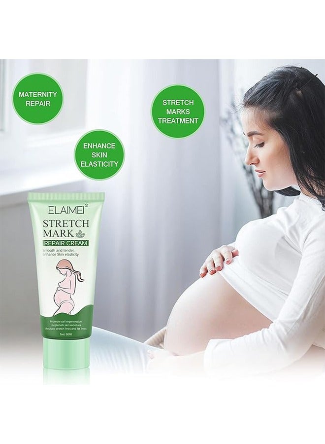 Elaimei Stretch Mark Repair Cream Natural Plant Essence Formula Maternity Skin Treatmentpregnancy Scarsrepair Cream 60g  - Image 4