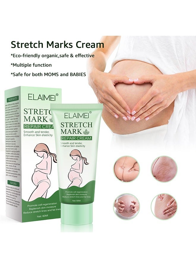 Elaimei Stretch Mark Repair Cream Natural Plant Essence Formula Maternity Skin Treatmentpregnancy Scarsrepair Cream 60g  - Image 2