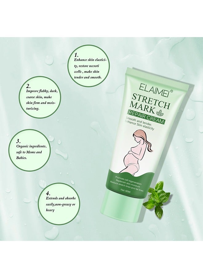 Elaimei Stretch Mark Repair Cream Natural Plant Essence Formula Maternity Skin Treatmentpregnancy Scarsrepair Cream 60g  - Image 3