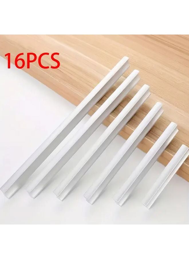 16 قطعة مقابض خزانة طويلة بمسافة ثقب 9.6 سم من الألومنيوم المضغوط المقاوم للصدأ - Image 2