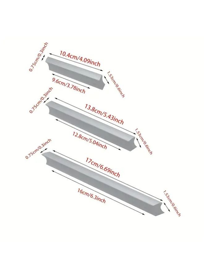 16 قطعة مقابض خزانة طويلة بمسافة ثقب 9.6 سم من الألومنيوم المضغوط المقاوم للصدأ - Image 5