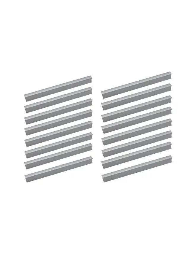 16 قطعة مقابض خزانة طويلة بمسافة ثقب 9.6 سم من الألومنيوم المضغوط المقاوم للصدأ - Image 1