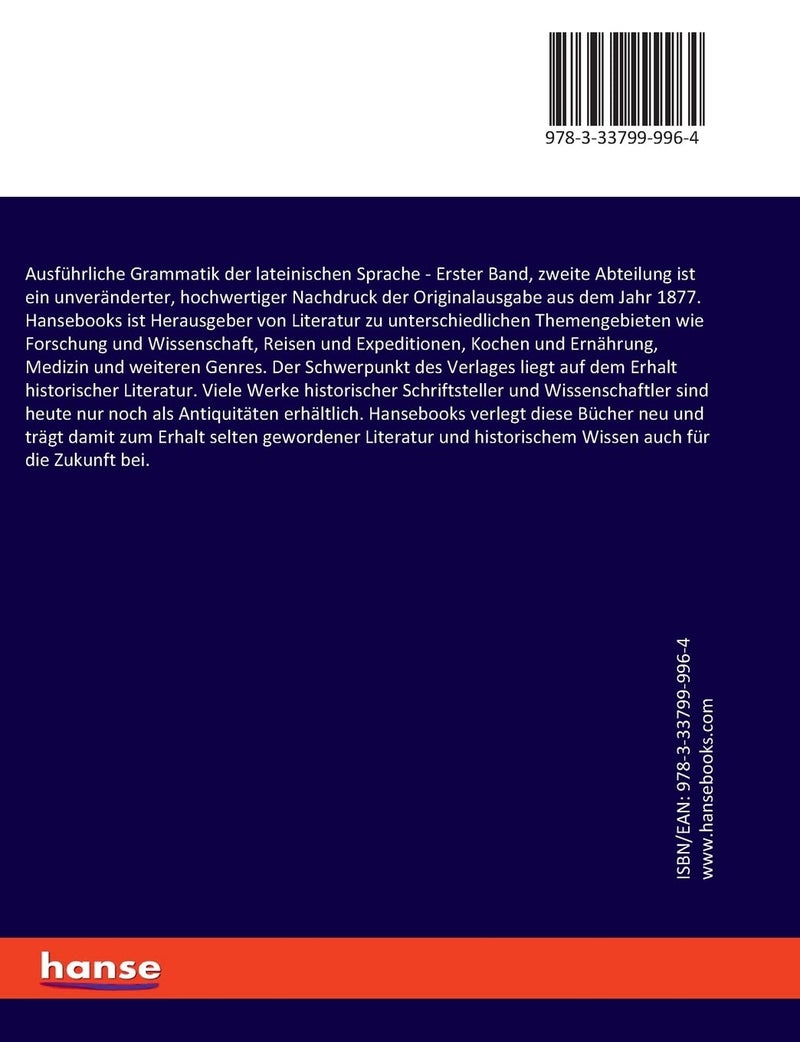 Ausführliche Grammatik der lateinischen Sprache: Erster Band, zweite Abteilung - Image 2