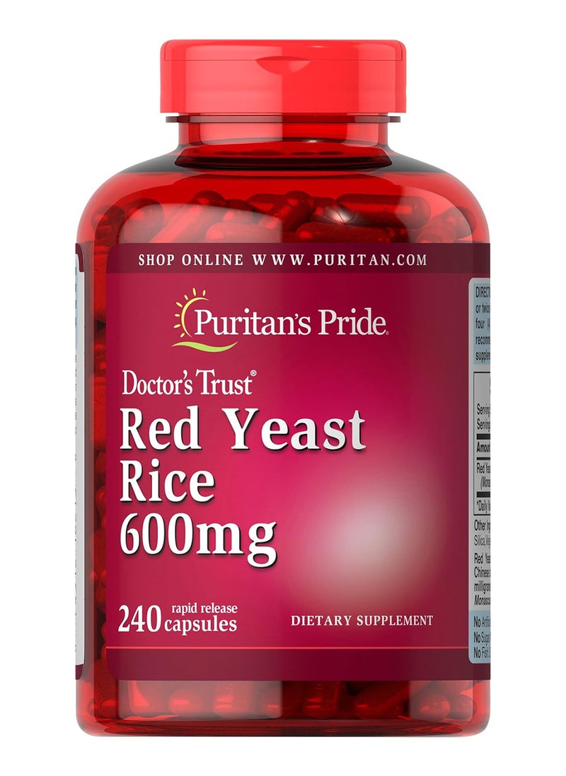 Puritan's Pride Red Yeast Rice 600 Mg 240 Count  - Image 1