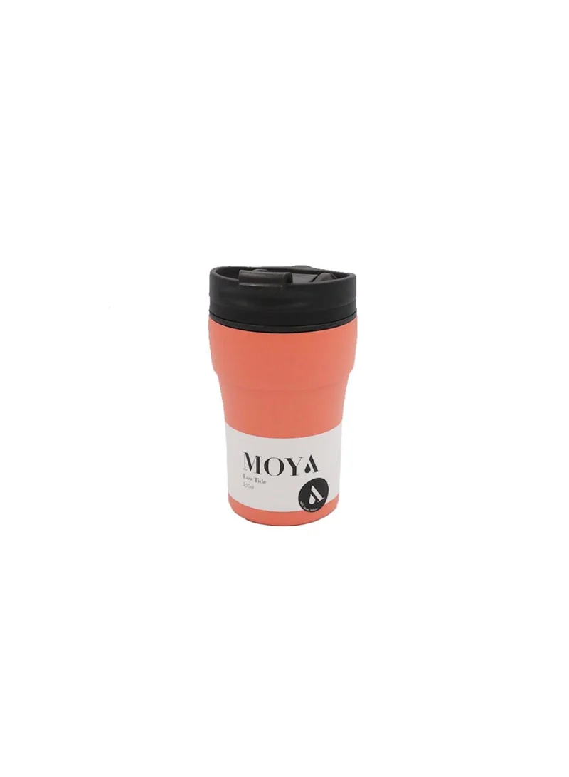 MOYA Moya "Low Tide" 250ml Travel Coffee Mug Black/Coral