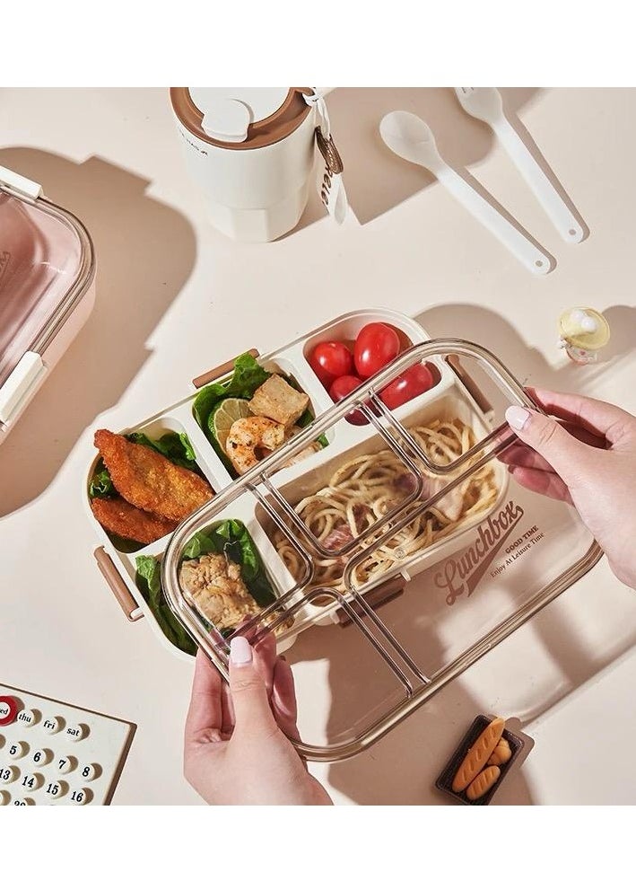 Lunchbox Container with 5 Compartments, 1300ml Capacity, Includes Spoon&Fork, 3 Colors - pzsku/Z8E2C895D99AC17136011Z/45/_/1735762924/a0ba8d15-b1ac-4ef4-9d5b-000c8bfabca0