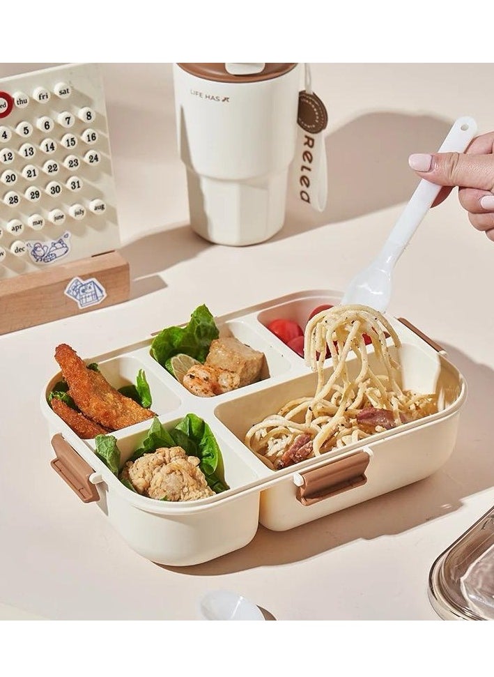 Lunchbox Container with 5 Compartments, 1300ml Capacity, Includes Spoon&Fork, 3 Colors - pzsku/Z8E2C895D99AC17136011Z/45/_/1735762934/bc557df6-b6a2-482e-949c-6b8dd39a354a
