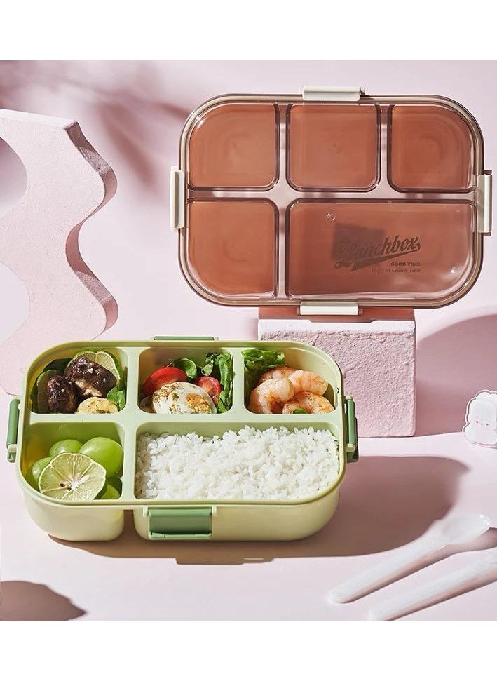 Lunchbox Container with 5 Compartments, 1300ml Capacity, Includes Spoon&Fork, 3 Colors - pzsku/Z8E2C895D99AC17136011Z/45/_/1735762944/96ed425b-9b8f-4605-ac9b-75ca417a0515