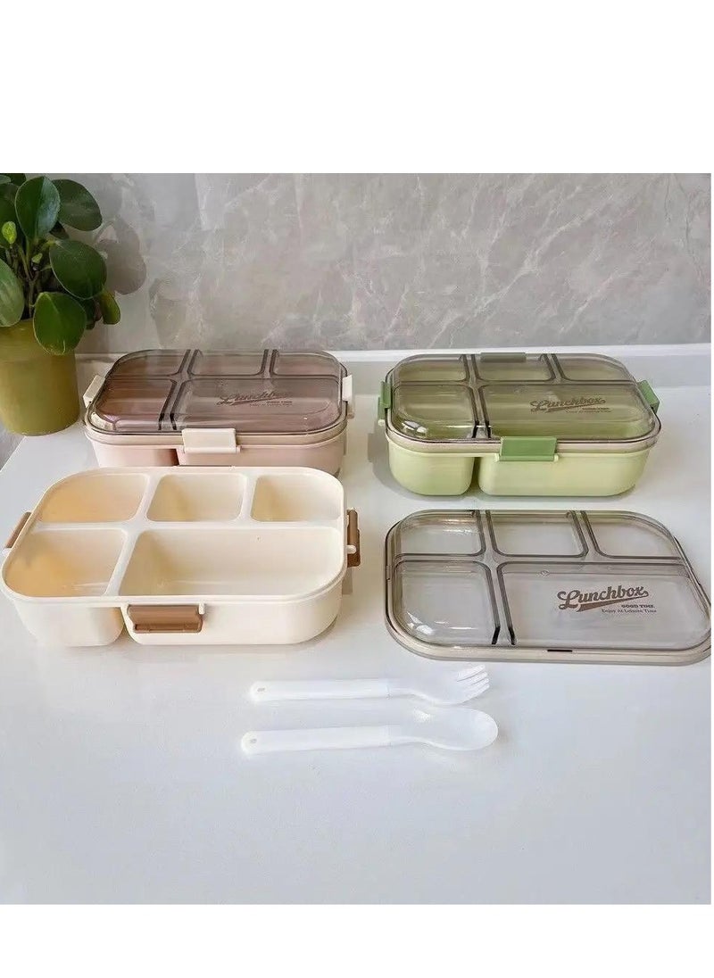 Lunchbox Container with 5 Compartments, 1300ml Capacity, Includes Spoon&Fork, 3 Colors - pzsku/Z8E2C895D99AC17136011Z/45/_/1735762974/e42c7a29-e69c-4cf2-8106-0451e104fa71