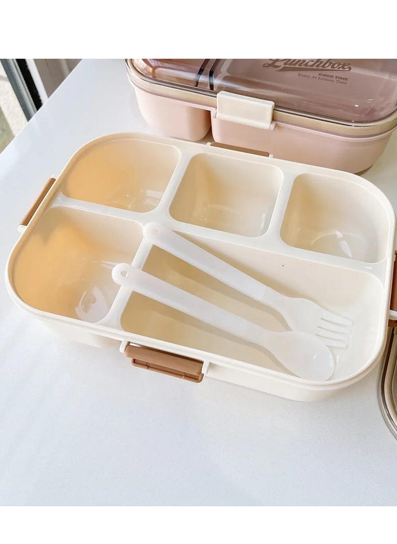 Lunchbox Container with 5 Compartments, 1300ml Capacity, Includes Spoon&Fork, 3 Colors - pzsku/Z8E2C895D99AC17136011Z/45/_/1735762994/bd3091f7-86d6-480c-82eb-7f0b8f34debd