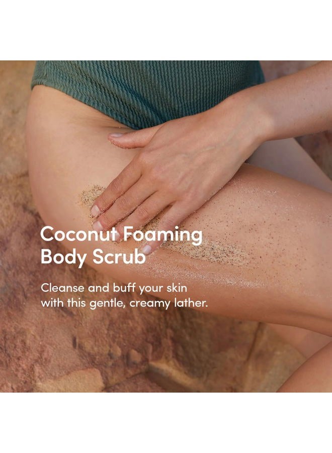 LATHER Coconut Foaming Body Scrub | Dual Action Body Scrub & Body Wash | Exfoliating Body Scrub | Body Skin Care Products | Body Scrubber | Body Scrub, Hand Scrub & Leg Exfoliator | 4 Oz Jar - Image 2