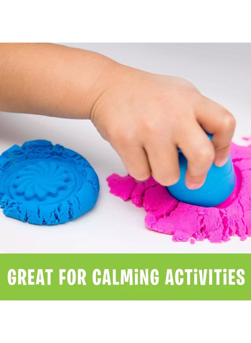 Learning Resources Playfoam Sand Sensory Set, Play Sand Toy in 3 Colours and with 5 Instruments, Play Sand for Kneading, Mixing and Shaping, 3+ - Image 4