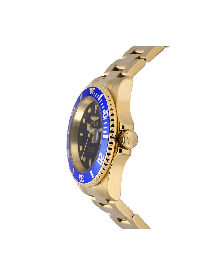 Invicta ساعة كواتز للغوص الاحترافي للرجال بحزام من الفولاذ المقاوم للصدأ، ذهبية/زرقاء، 26974 - Image 3