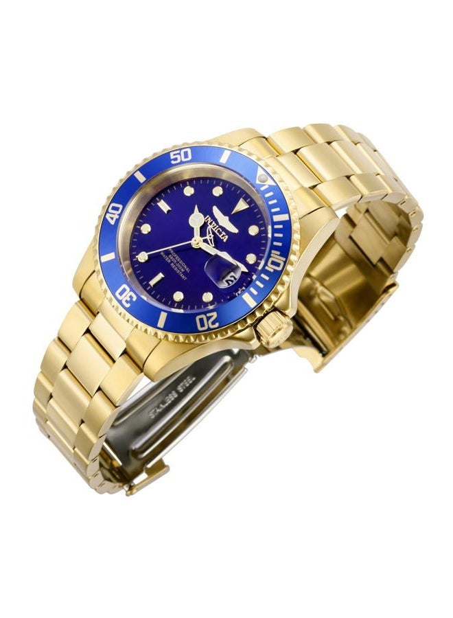 Invicta ساعة كواتز للغوص الاحترافي للرجال بحزام من الفولاذ المقاوم للصدأ، ذهبية/زرقاء، 26974 - Image 2