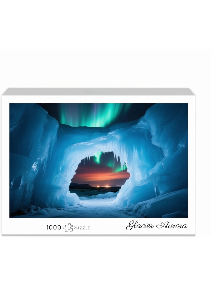 1000 Glacier Aurora Landscape Puzzles - Creative Design Patterns, Rich and Colorful Art Experience, Suitable for Adults and Children - Image 2
