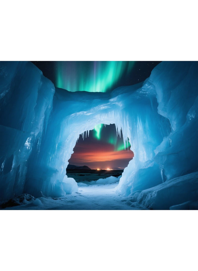 1000 Glacier Aurora Landscape Puzzles - Creative Design Patterns, Rich and Colorful Art Experience, Suitable for Adults and Children - Image 1