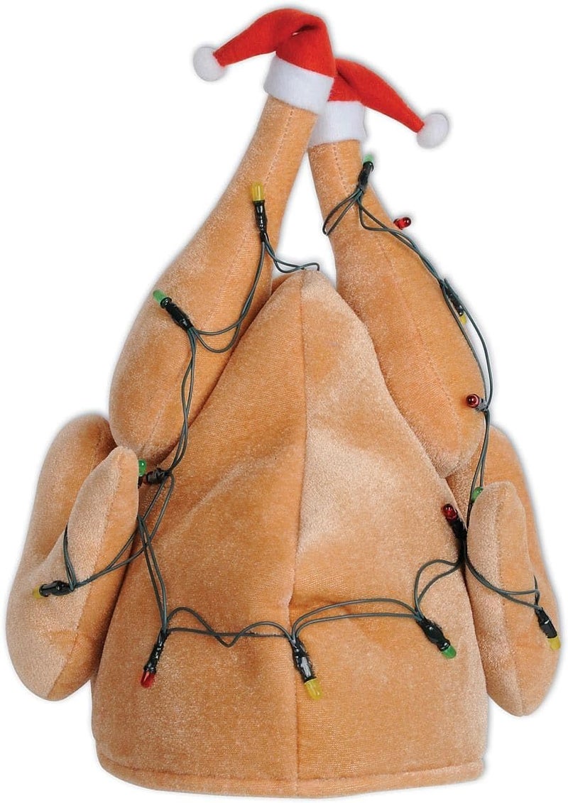 Plush LightUp Christmas Turkey Hat