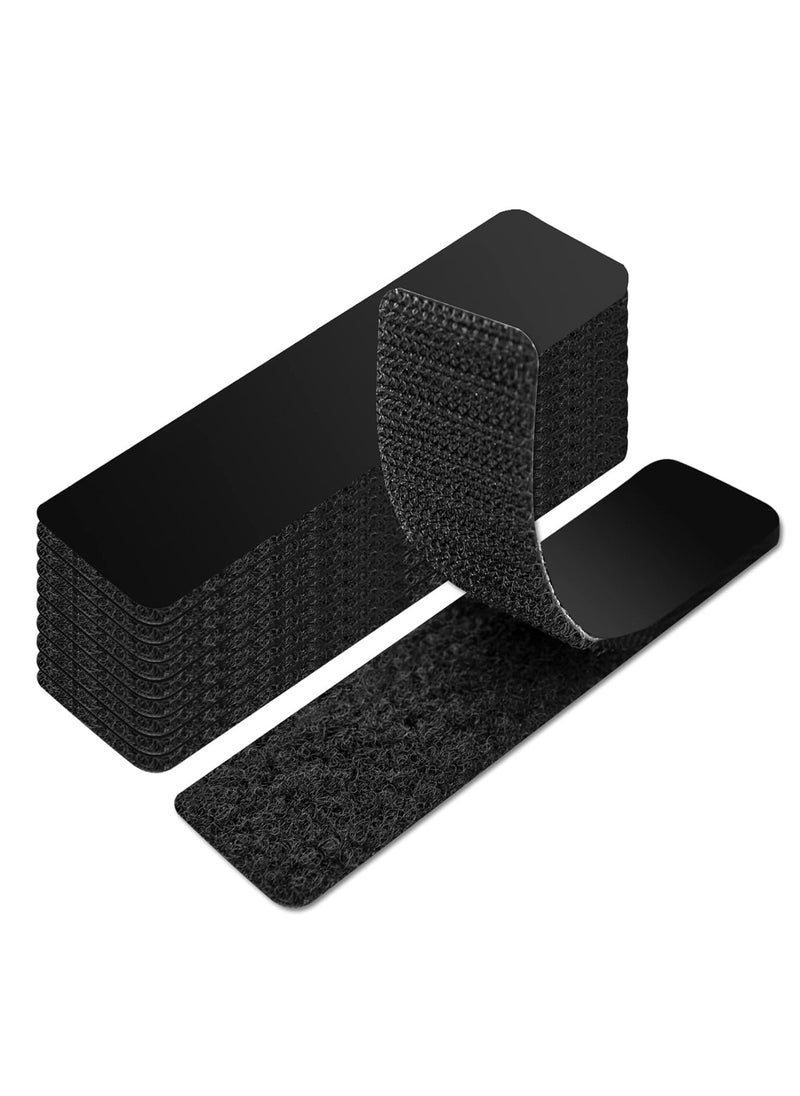CMGTYYD 1x4 inch Hook and Loop Strips with Adhesive - 48 Sets, Double-Sided Adhesive Strip Strong Back Adhesive Hook & Loop Tape Fastener for Home or Office Use - Instead of Holes and Screws (black)  - Image 1