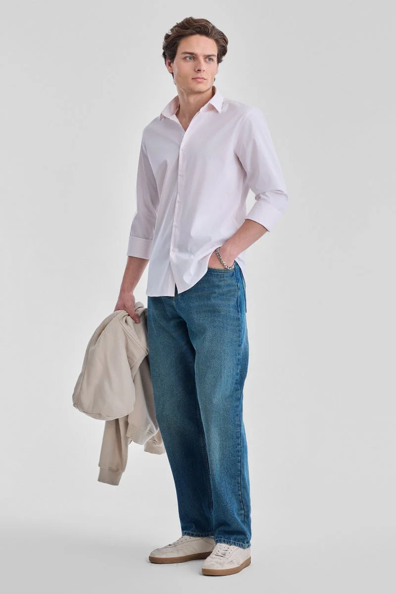 سنيتش Slim Fit Stretch Stripes Shirt