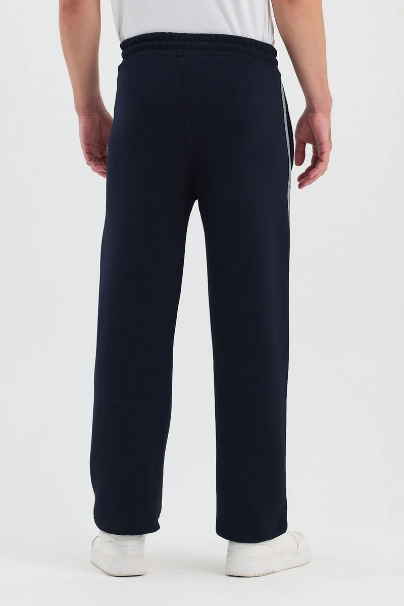 Cool Tarz Men's Regular Stripe Detailed Lace-Up 3 Thread Sweatpants