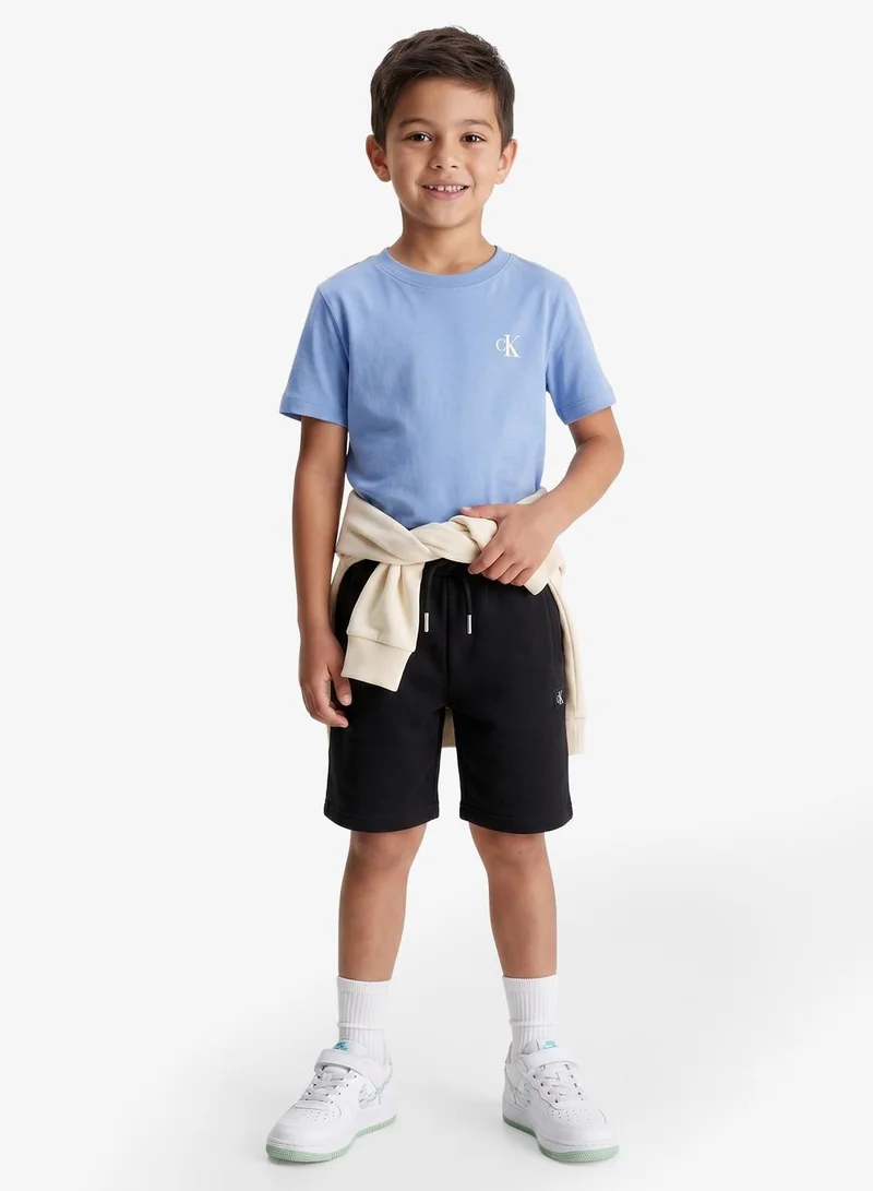 Calvin Klein Jeans OATMEAL 13-0401 TCX 2-Pack Monogram Logo T-Shirts for Men | Best Price UAE