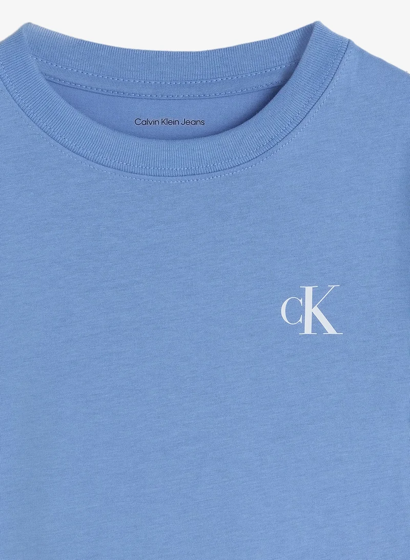 Calvin Klein Jeans OATMEAL 13-0401 TCX 2-Pack Monogram Logo T-Shirts for Men | Best Price UAE