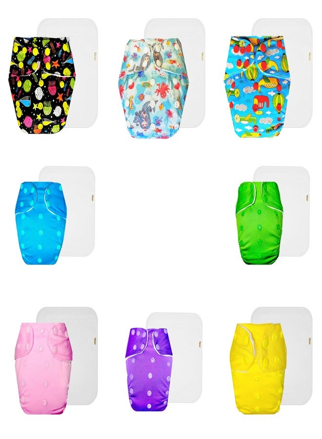 حفاضات دمبلدو القماشية الممتازة مع حشوة قطنية (عبوة من 8) | ملائمة تمامًا | مانعة للتسرب | سريعة الجفاف | مصممة من قبل الأمهات | من 3 أشهر إلى 3 سنوات | للجنسين - Image 1