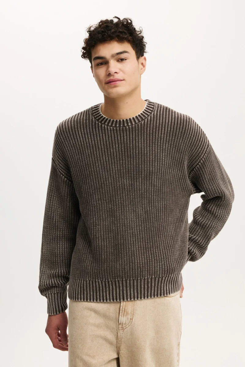 Cotton On WASHED BOX FIT CREW KNIT
