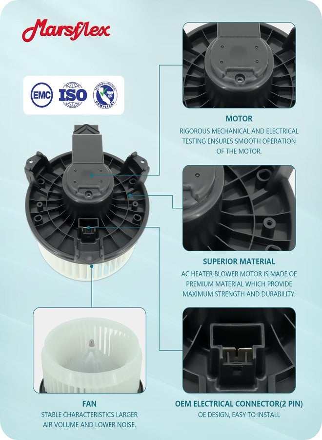 Marsflex محرك مروحة التبريد الأمامي Marsflex 700203 لسيارات دودج رام 1500 و2500 و3500 موديلات 2007-2018، وهوندا CRV وأكورد وبايلوت وأوديسي موديلات 2007-2017، وجيب باتريوت ورانجلر موديلات 2008-2016 - Image 5