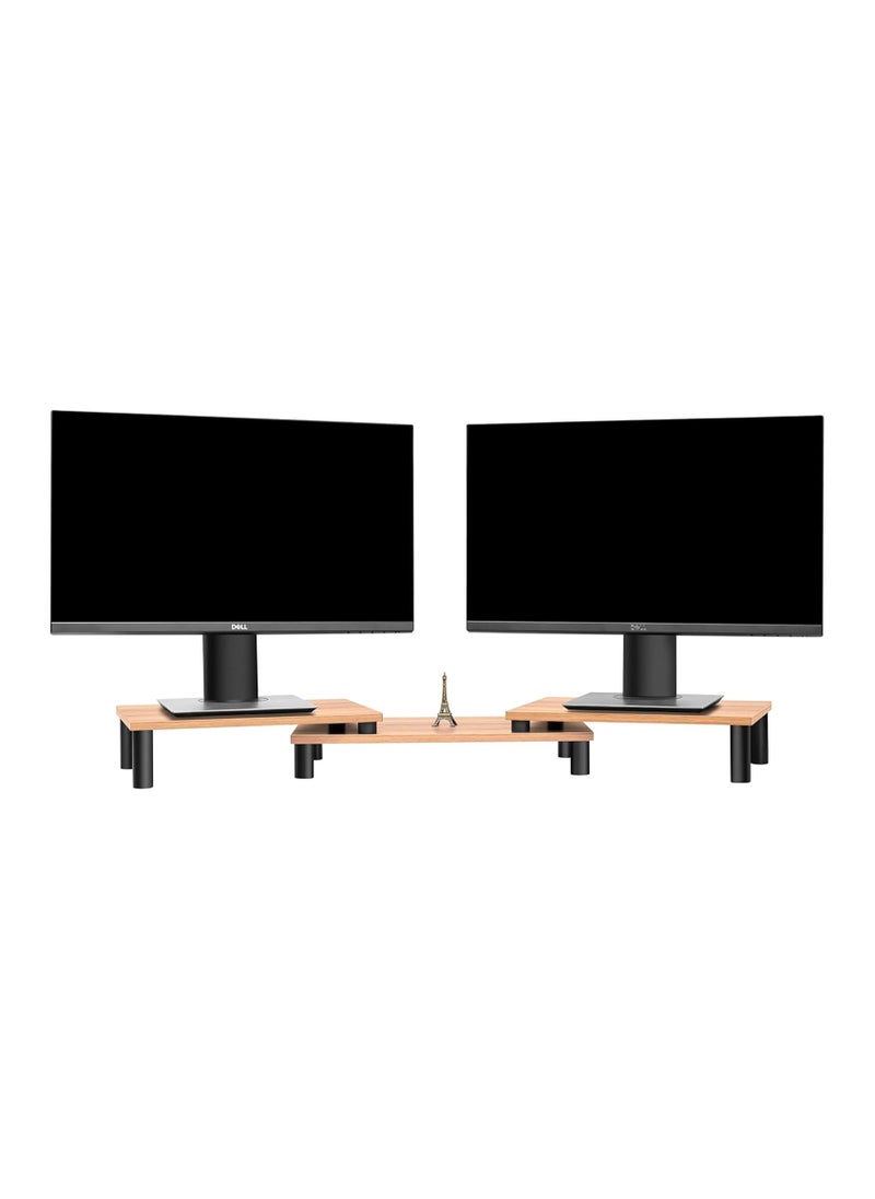 upergo ID-42 Solid Wood Dual Monitor Stand Riser  - Image 1
