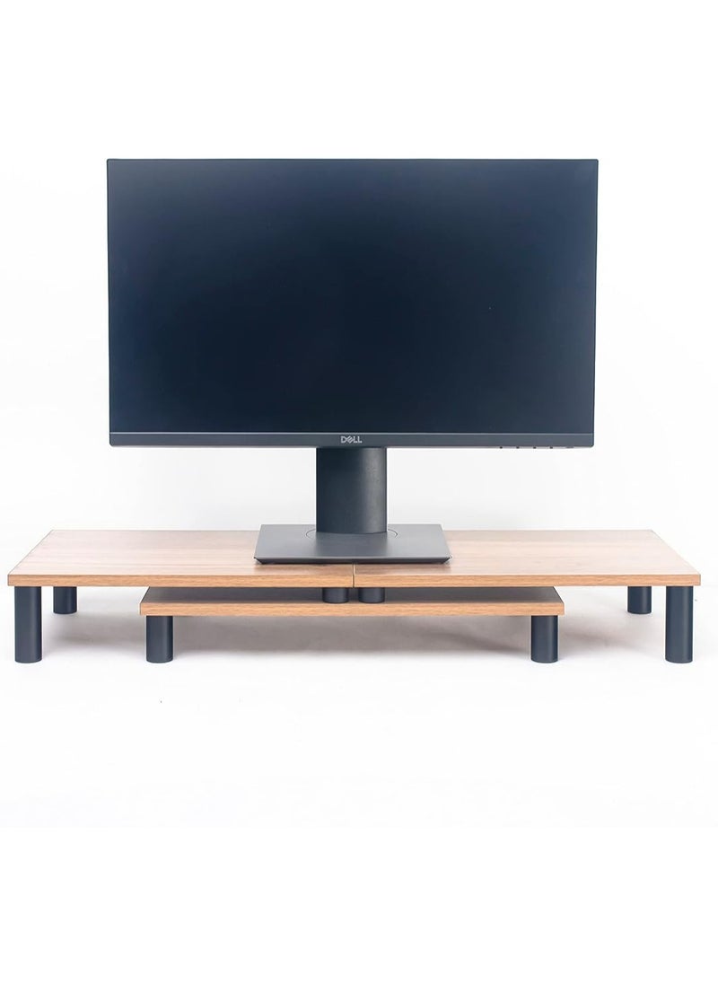 upergo ID-42 Solid Wood Dual Monitor Stand Riser  - Image 2