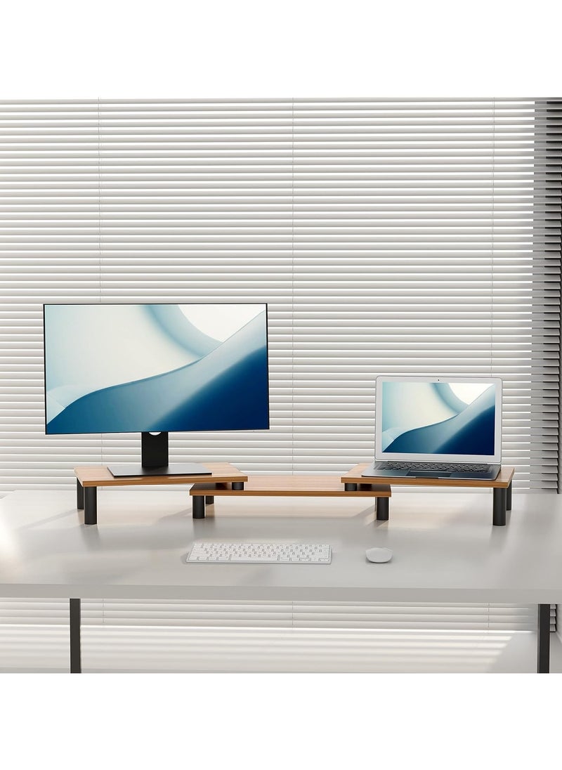 upergo ID-42 Solid Wood Dual Monitor Stand Riser  - Image 4