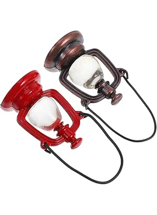 Vintage Miniature Kerosene Lamps Dollhouse Accessories With Realistic Details For DIY Scenes - Image 1