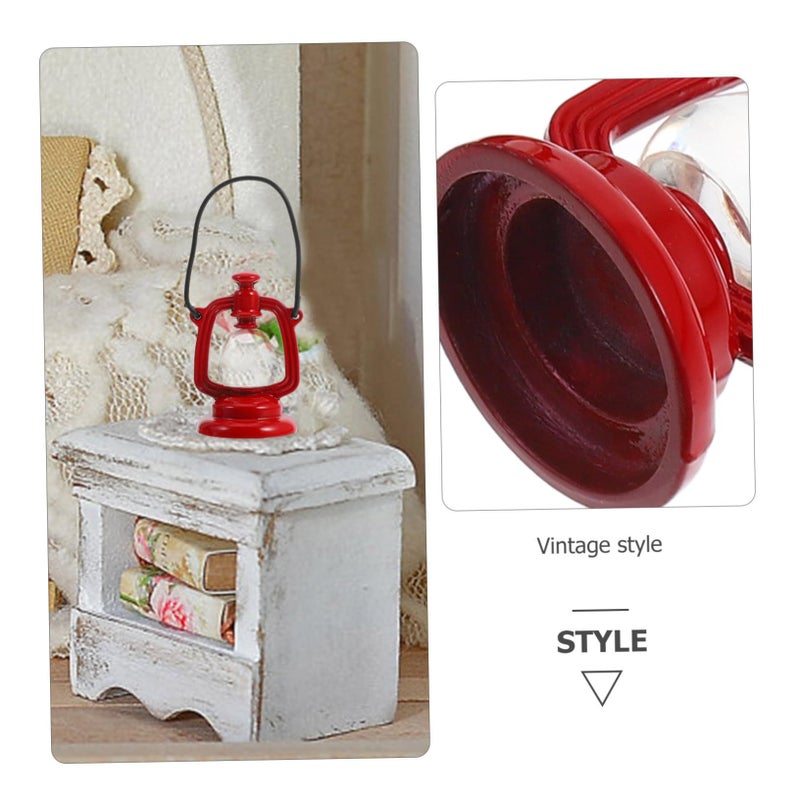 Vintage Miniature Kerosene Lamps Dollhouse Accessories With Realistic Details For DIY Scenes - Image 4