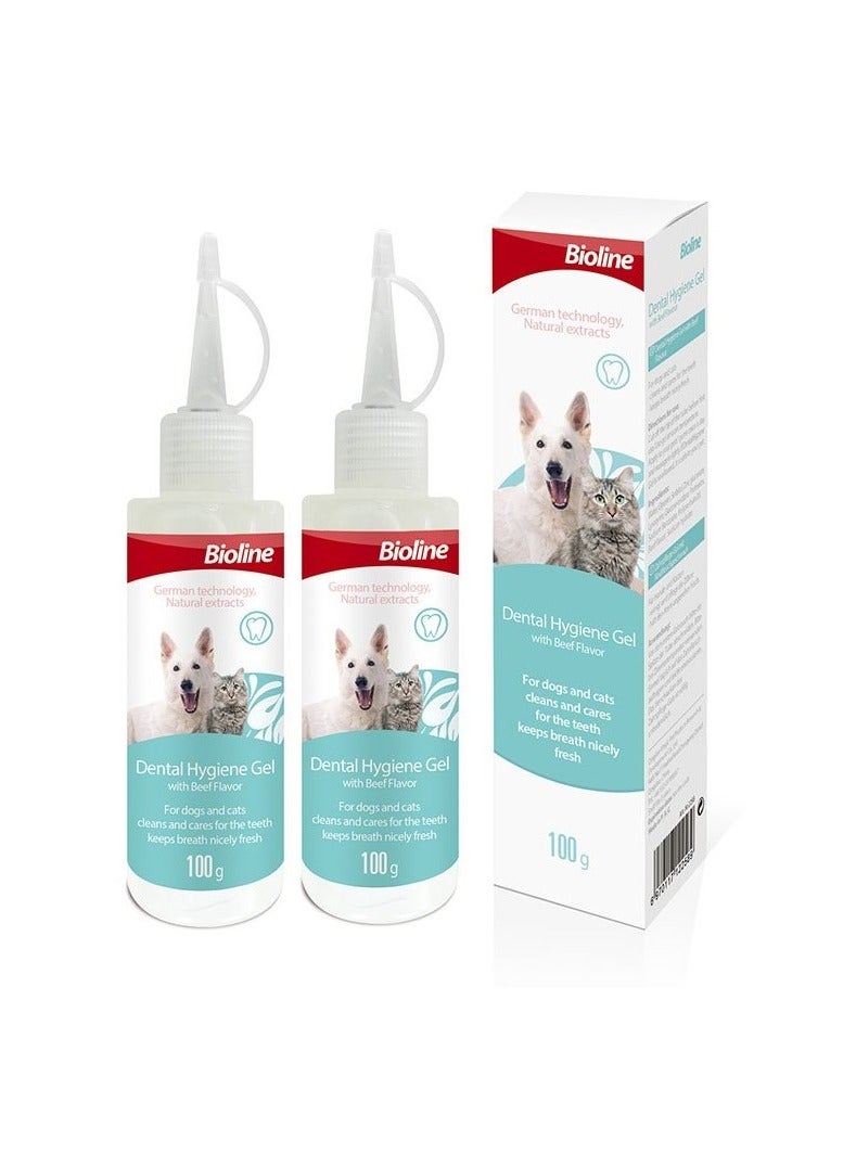 Bioline Dental Hygiene Gel Clean And Care For Cats And Dogs 2X100g - Image 1