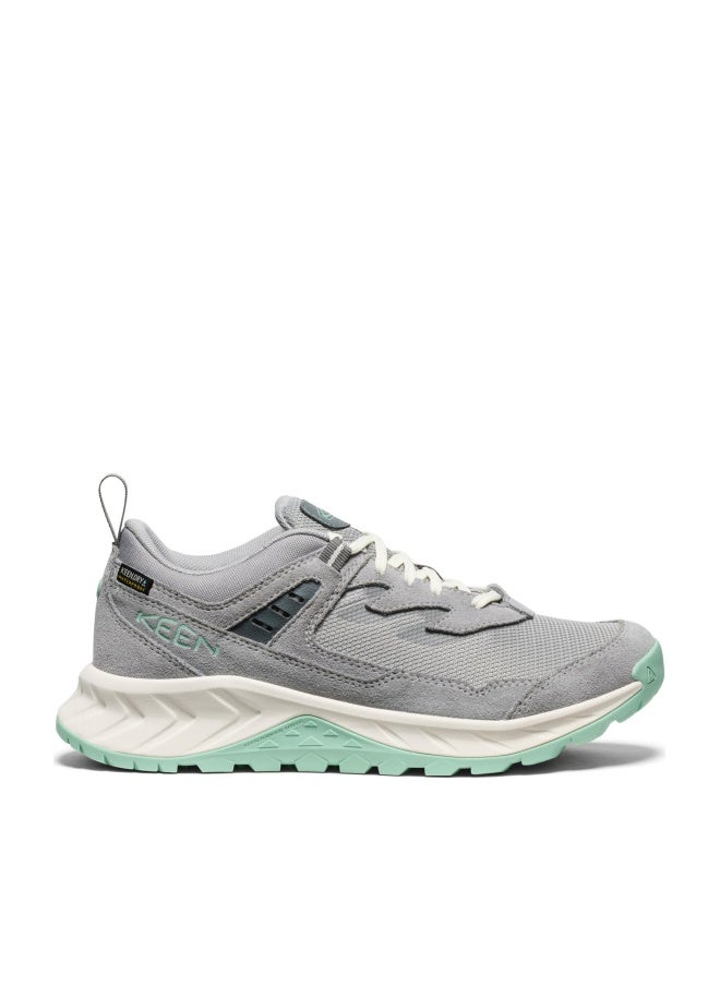 KEEN Women's Hightrail Low Height Durable Lightweight Breathable Leather Waterproof Hiking Shoes, Alloy/Lichen, 9 - Image 1