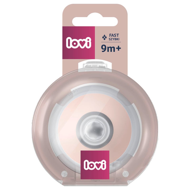 LOVI Dynamic teat Mammafeel 9m+ FAST 1 pc with sterilization case - Image 1
