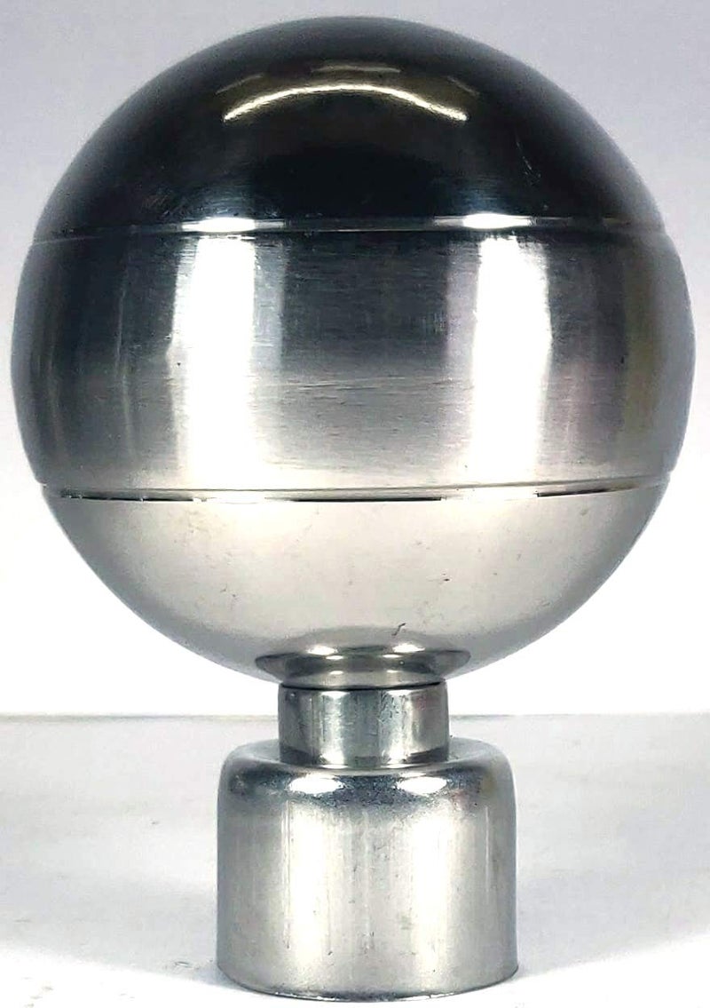 25 Home Decor Home Decor Stainless Steel Two Tone Curtain Finials Style Full Ball Brackets Set of 6 pc  - Image 4