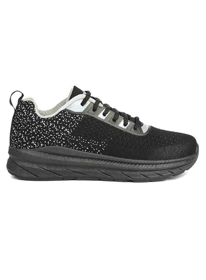 Liberty Force 10 MATCHER-3E Lacing Sports Running Shoes for Men - Black | Comfortable and Durable | Suitable for Lace-Up Gym, Walking, Jogging & Outdoor Shoes for Gents | Cushioned Footbed - Image 2