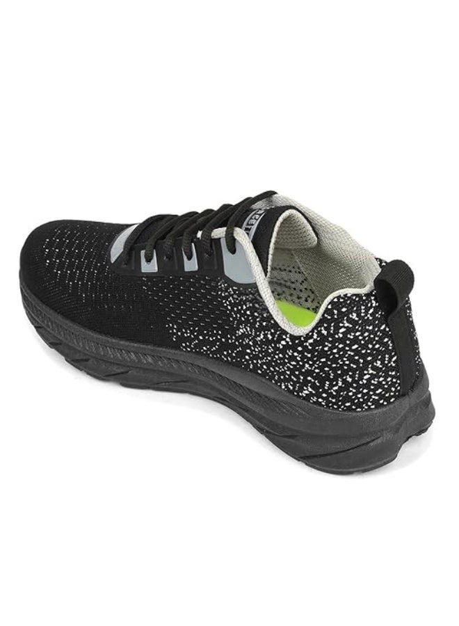Liberty Force 10 MATCHER-3E Lacing Sports Running Shoes for Men - Black | Comfortable and Durable | Suitable for Lace-Up Gym, Walking, Jogging & Outdoor Shoes for Gents | Cushioned Footbed - Image 3
