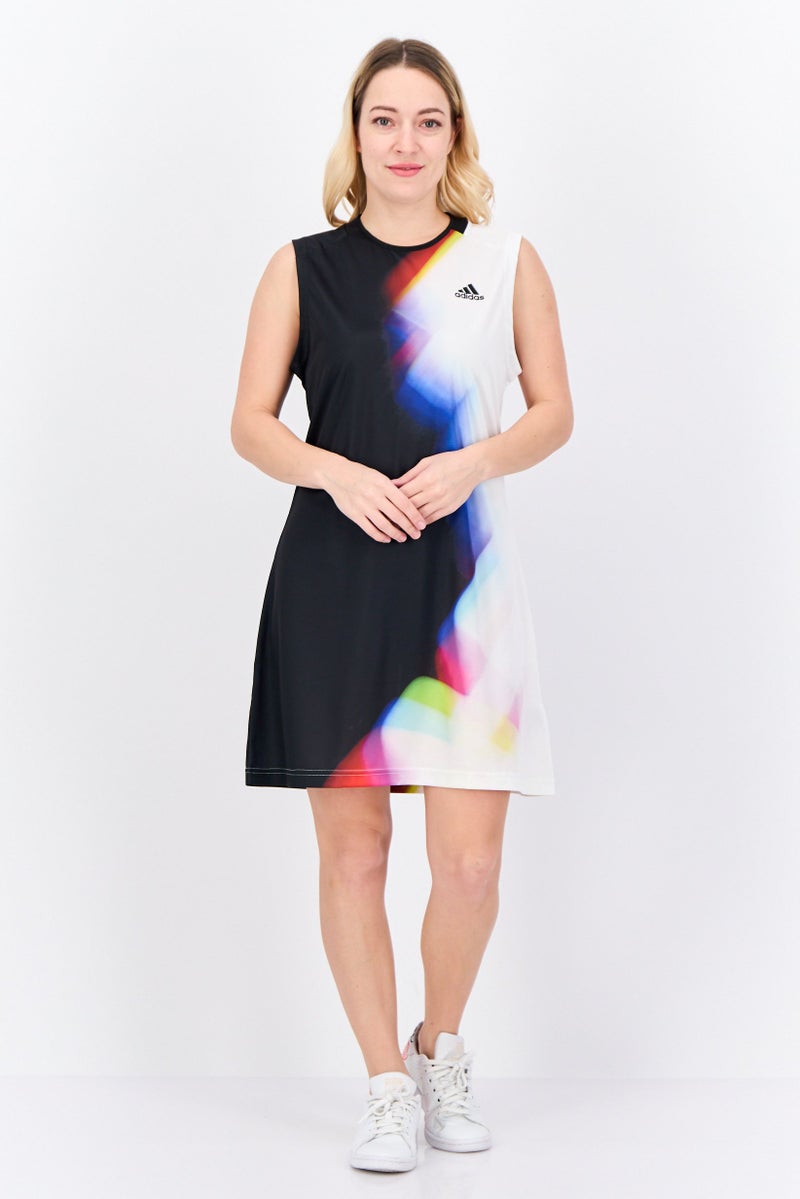 Adidas Women 2 Pcs Sportswear Fit Tennis Dress And Shorts Set, Multicolor - Image 3
