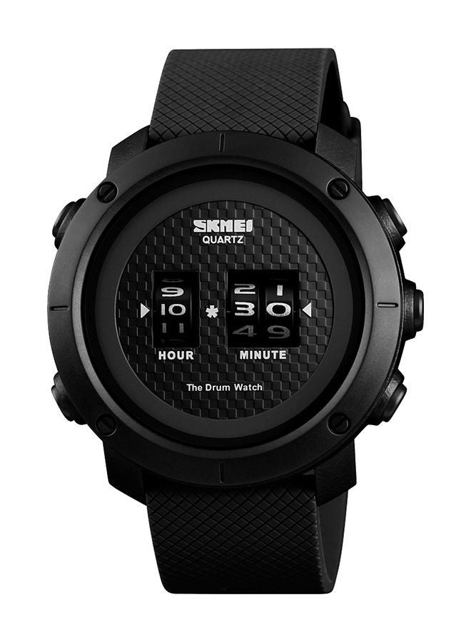 NIBEMINENT Men's PU Leather Band Drum Wrist Watch - Image 1