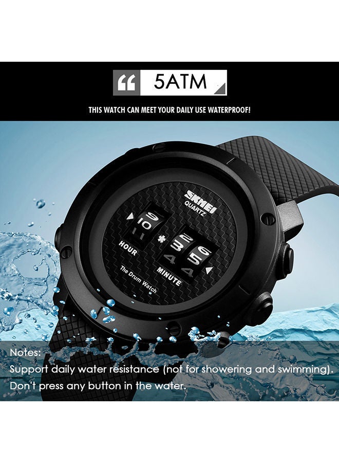 NIBEMINENT Men's PU Leather Band Drum Wrist Watch - Image 2