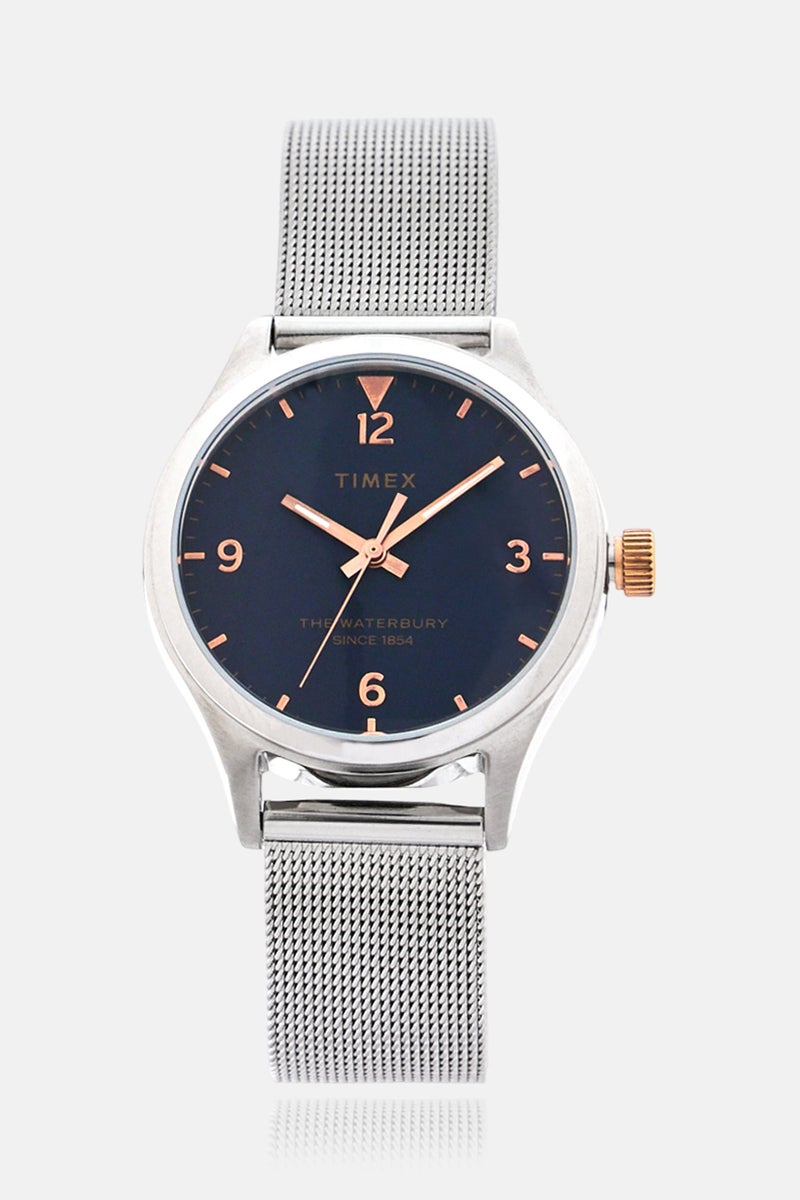 TIMEX Women TW2T36300 Stainless Steel Analog Watch 34 mm, Silver - Image 1