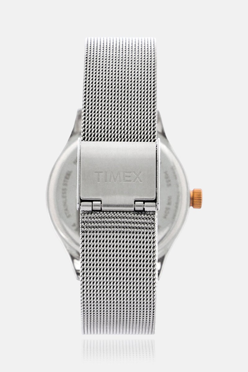 TIMEX Women TW2T36300 Stainless Steel Analog Watch 34 mm, Silver - Image 5