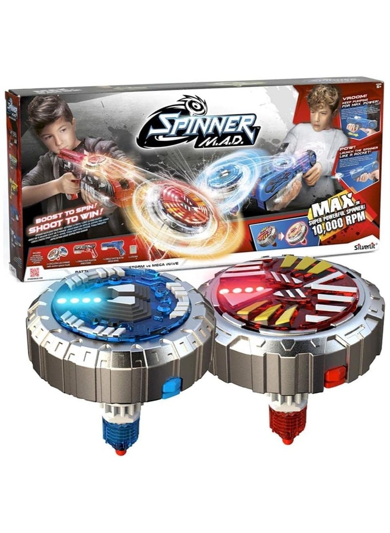 Spinner MAD Battle Pack by | 2 Blasters & 2 LED Spinning Tops | For Ages 5+  - Image 4