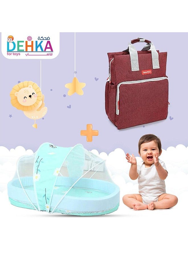 DEHKAH Soft Baby Bed With Diaper Bag And Baby Supplies  - Image 4