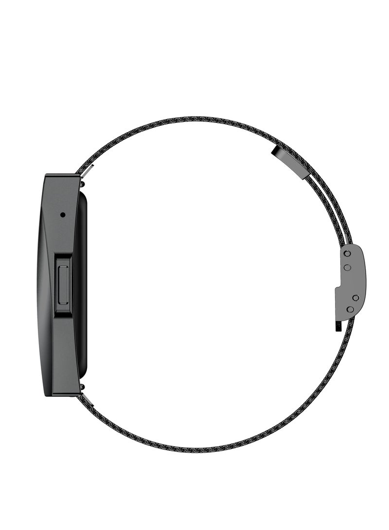 LIGE Call Reminder Smart Bracelet for Men Pedometer Health Monitoring Sport Fitness Tracker with Double Black Changeable band - Image 3