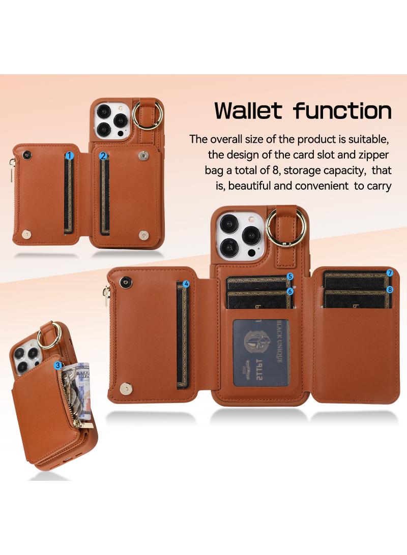 Y&D IPhone 15 Phone Case With Protective Case Lanyard Phone Case Leather Sticker Multi-Functional Phone Case Optional IPhone 15/IPhone 15 Pro/IPhone 15 Pro Max/IPhone 15 Plus - Image 2